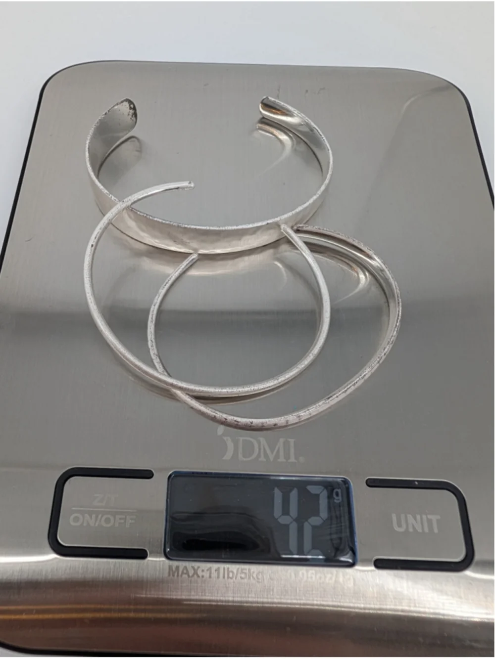 Kendra Scott Tiana Bright Silver Cuff Bracelet Set 3 Hammered Asymmetrical